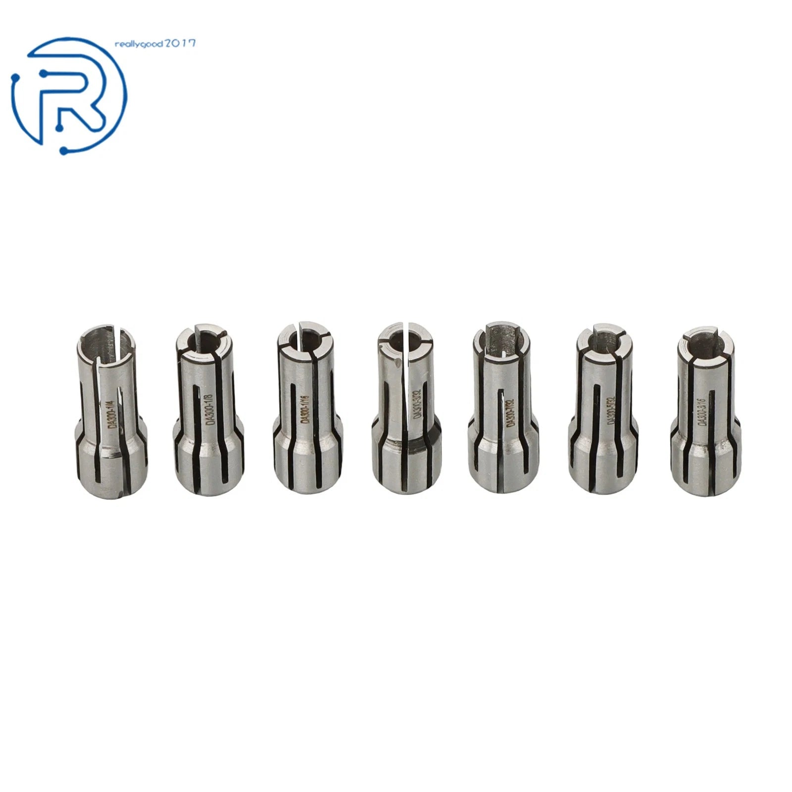 7 Piece Collet Set for CNC Chuck (1/16" - 1/4")