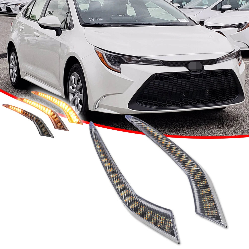 Clear LED Daytime Running Fog Lights for Toyota Corolla (2020–2022)