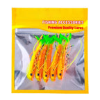 Set of 5 Soft Lures for Fishing Bass Barracuda T Tail Design