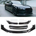 Front Bumper Lip Spoiler for Audi A3 A4 A5 A6 A7 (2010–2020) Glossy Black