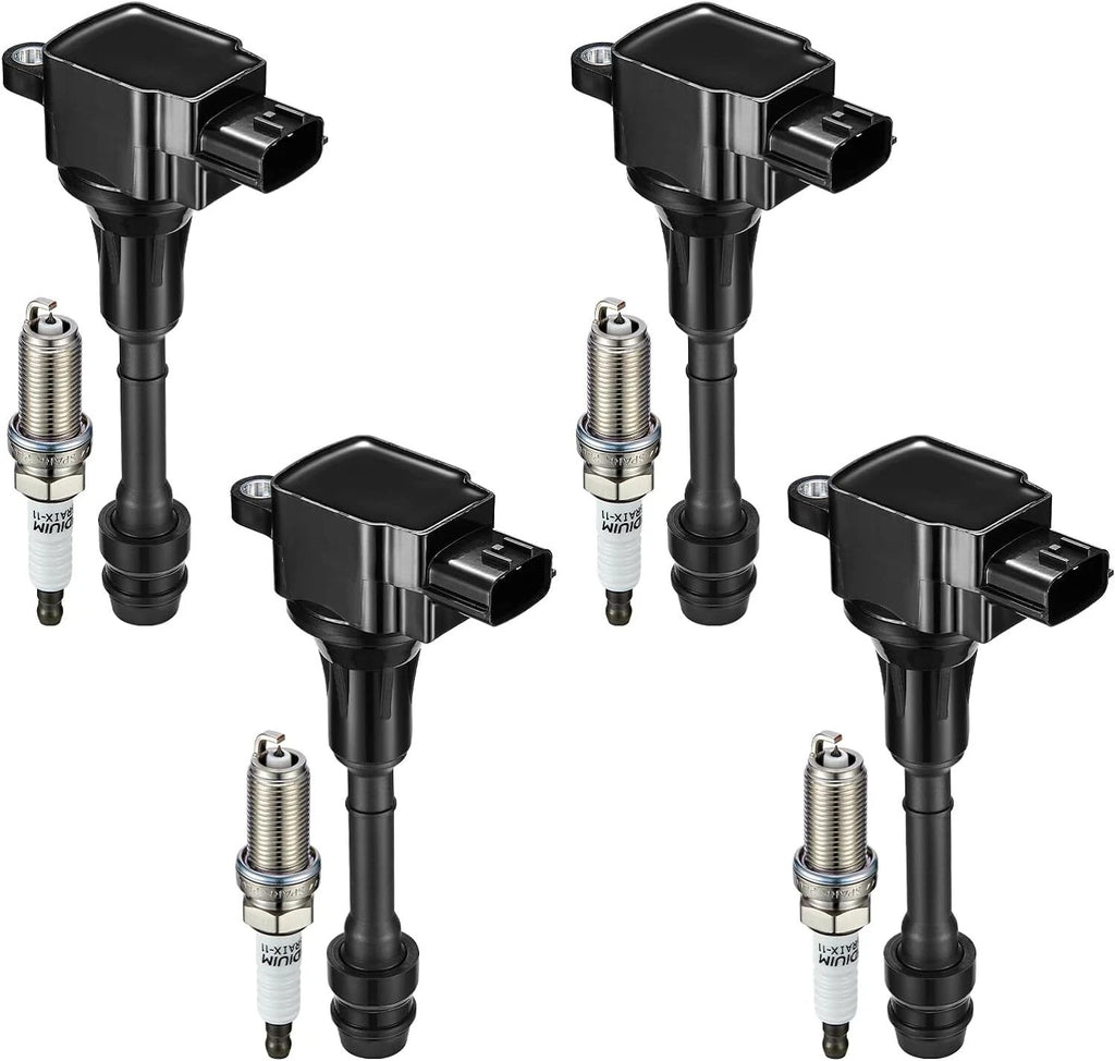 Set of 4 Ignition Coils & Spark Plugs for Pontiac 6000 (1987–1991) UF350