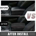 Car Center Console Armrest Cover for Hyundai Tucson (2016-2021) Black Red