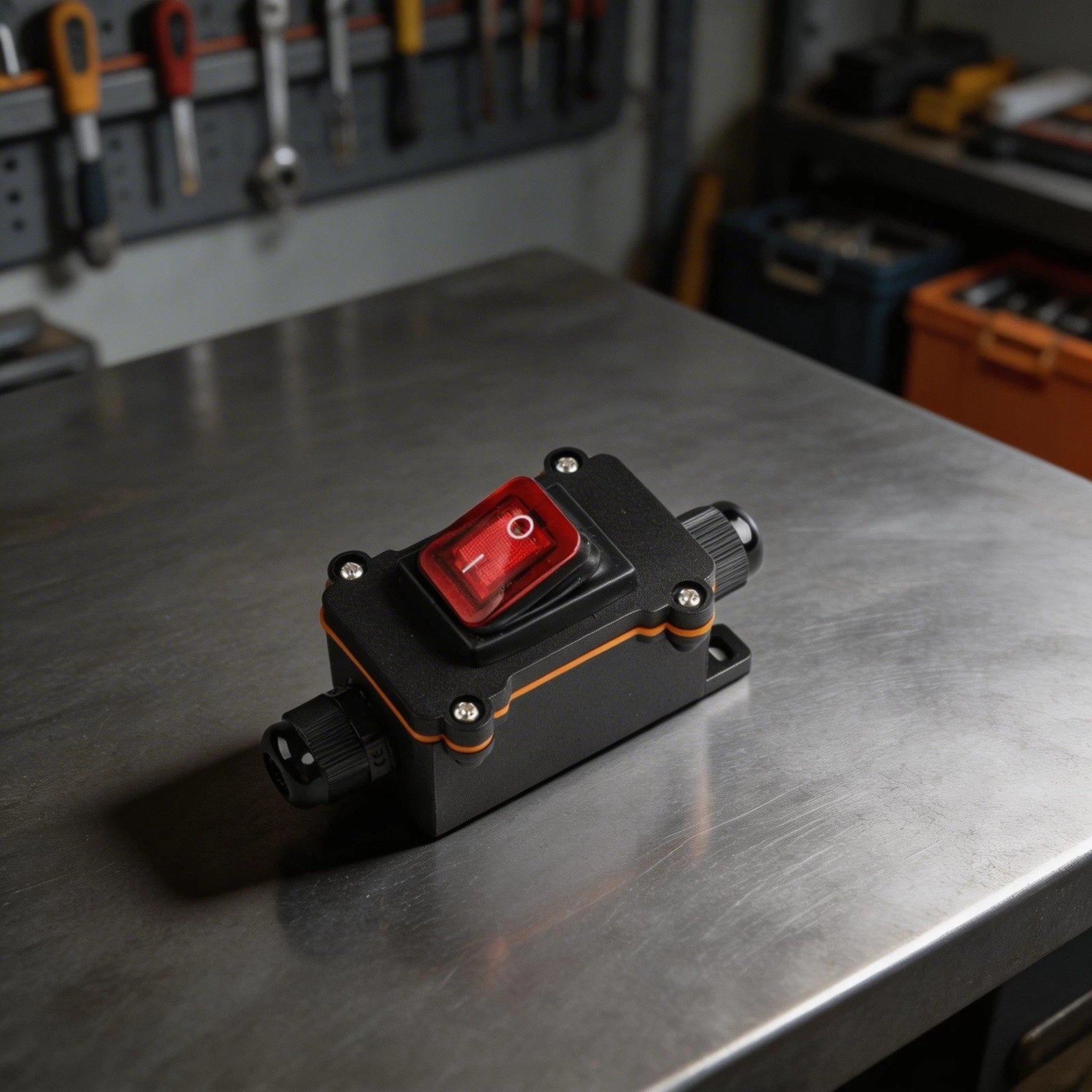 IP65 Waterproof Heavy Duty Switch Box 12V 20A with Red Light