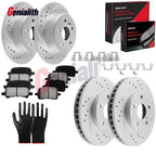 Front Rear Brake Rotors + Ceramic Brake Pads for Toyota Avalon (2000–2004)