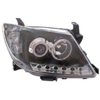 Pair Headlights for Toyota Hilux 2005~11 LED Black Projector Angel Eye DRL Halo