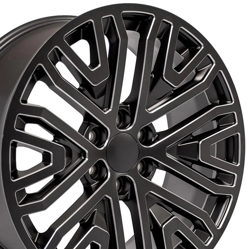 22" Black Wheel w/Milled Edge for 1988-2023 Chevy Suburban 1500 - RVO1711
