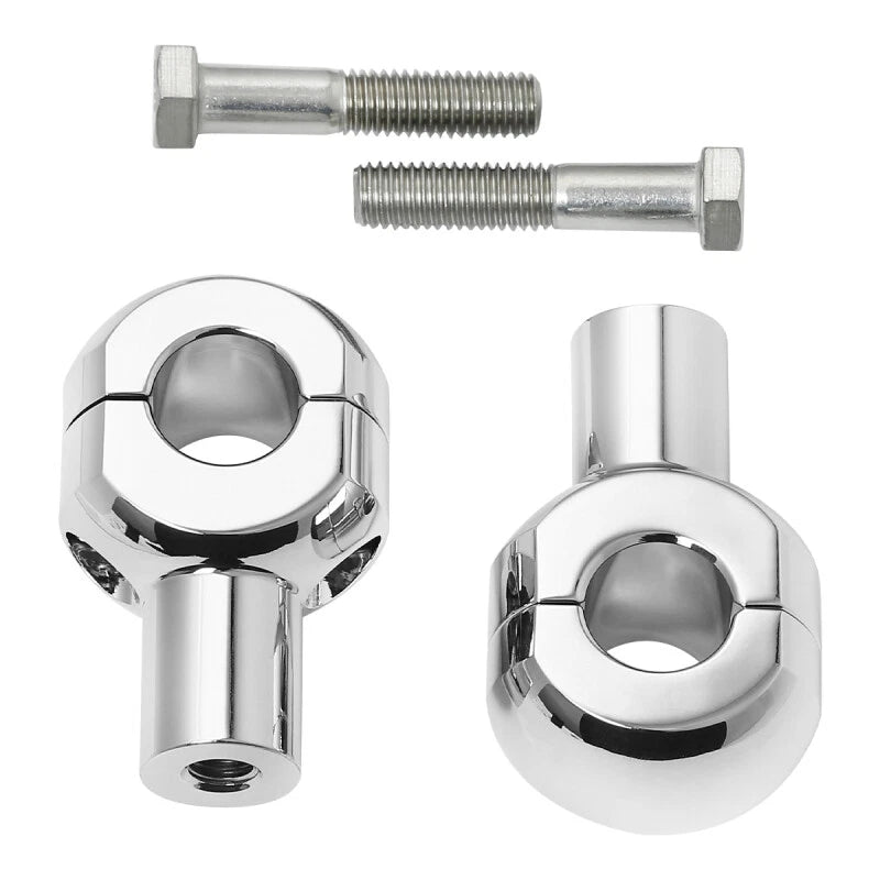 Handlebar Bar Risers for Harley Softail Dyna (1", 1.25", 1.5", 2") Chrome