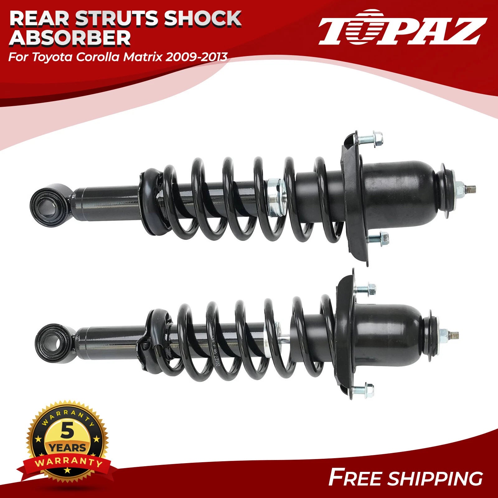 Pair Rear Struts with Coil Springs for Toyota Corolla Matrix (2009–2013)