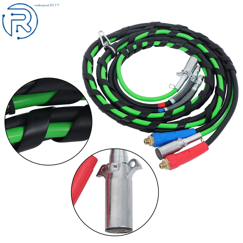 3X 15Ft Air Line Hose Assemblies for Semi Truck Tractor Trailer