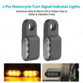 2X LED Motorcycle Turn Signal Indicator Amber Blinker Lamp for Mini