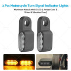 2X LED Motorcycle Turn Signal Indicator Amber Blinker Lamp for Mini