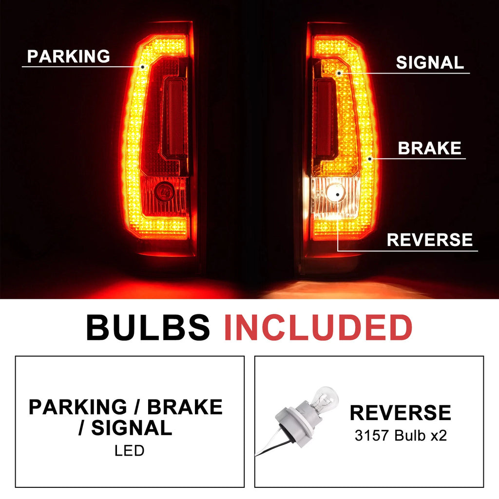 LED Tail Lights for Chevy Tahoe Suburban (2007-2014) Clear/Black
