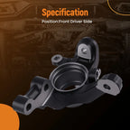 Front Left Hub Knuckle for Toyota Corolla (1995–2002)