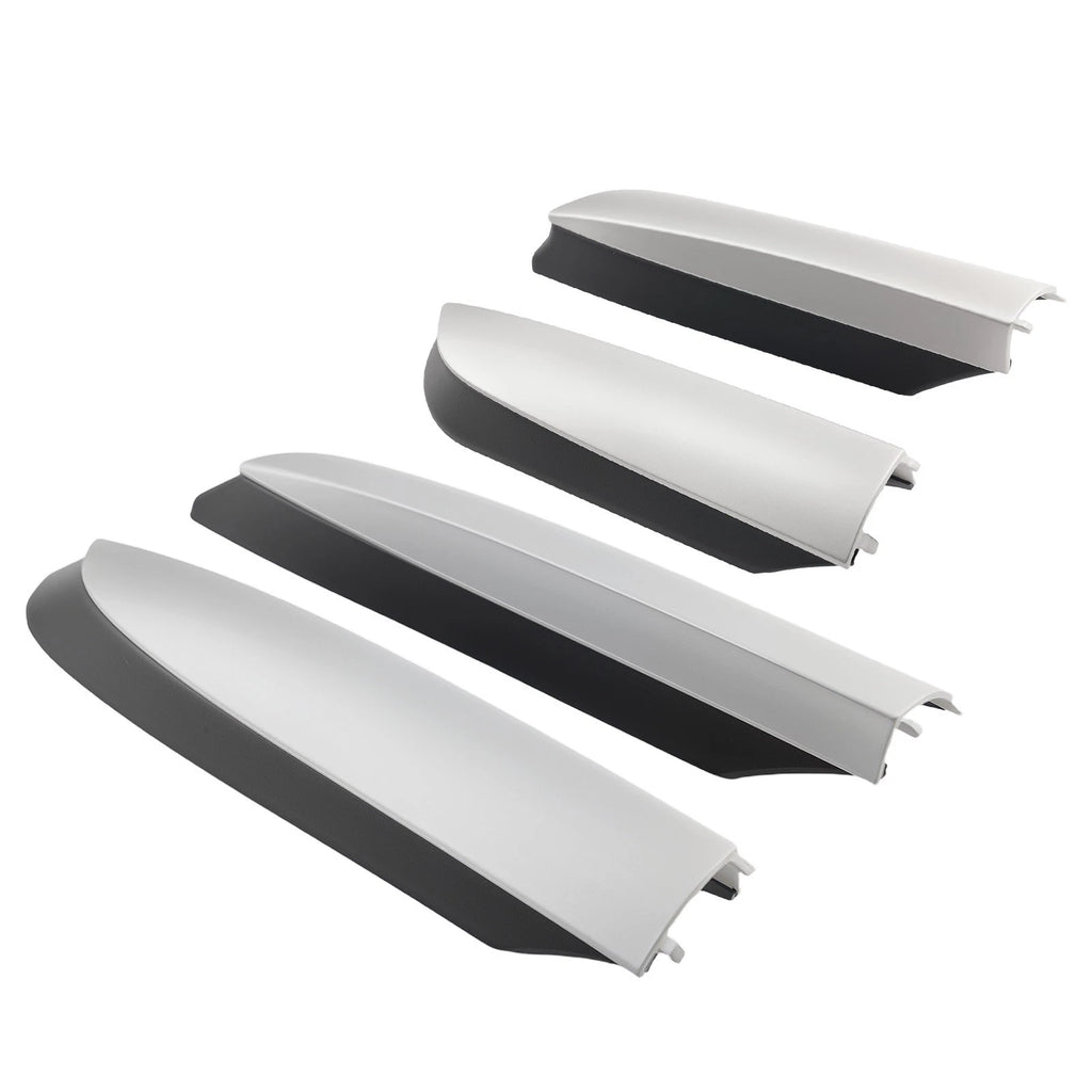 Set of 4 Roof Rack Rail Caps for Toyota RAV4 (2013–2018) Black Silver ABS