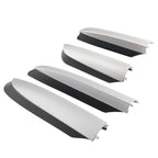 Set of 4 Roof Rack Rail Caps for Toyota RAV4 (2013–2018) Black Silver ABS