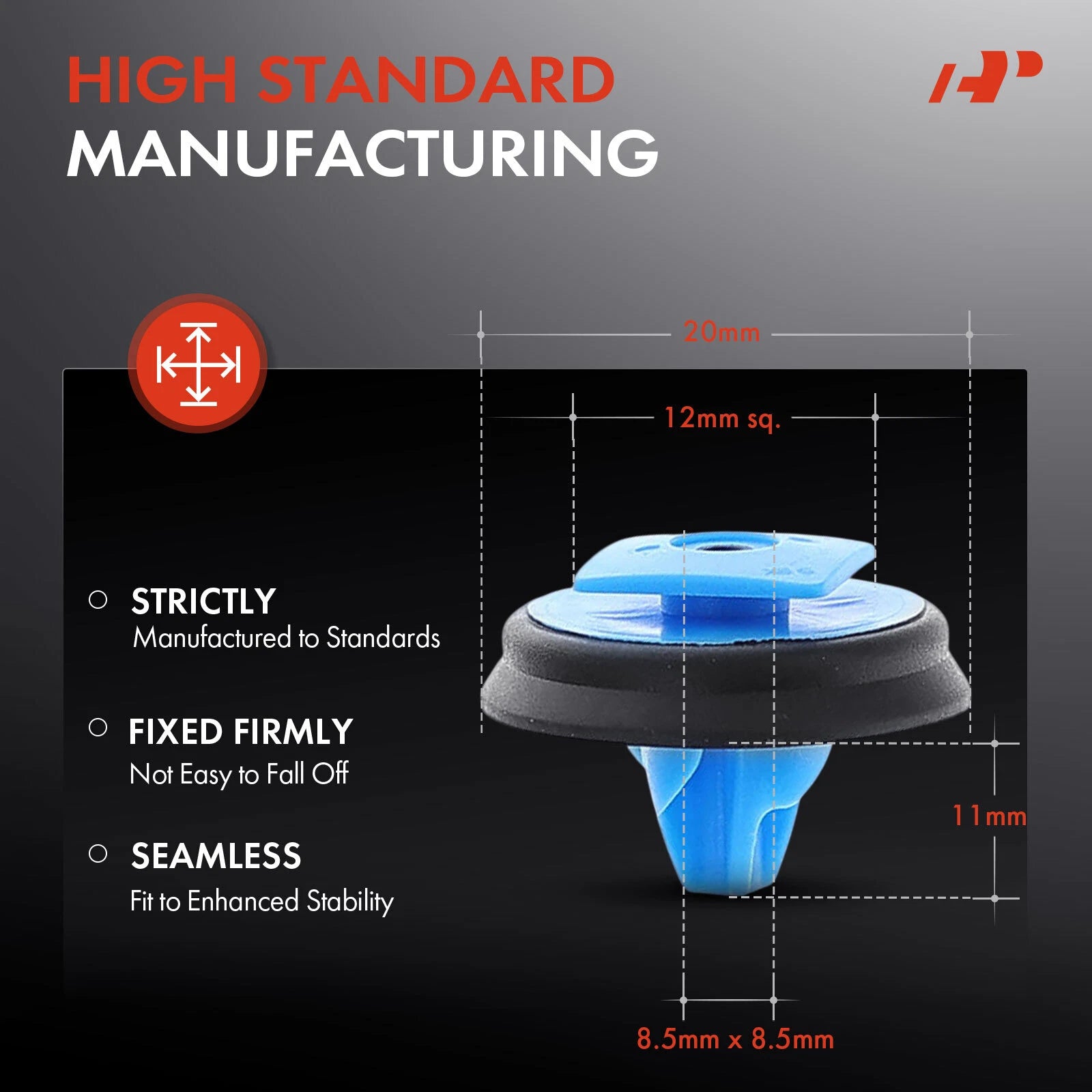 30Pcs 11mm Nylon Fender Wheel Moulding Clips for Jeep Renegade (2015–2023)