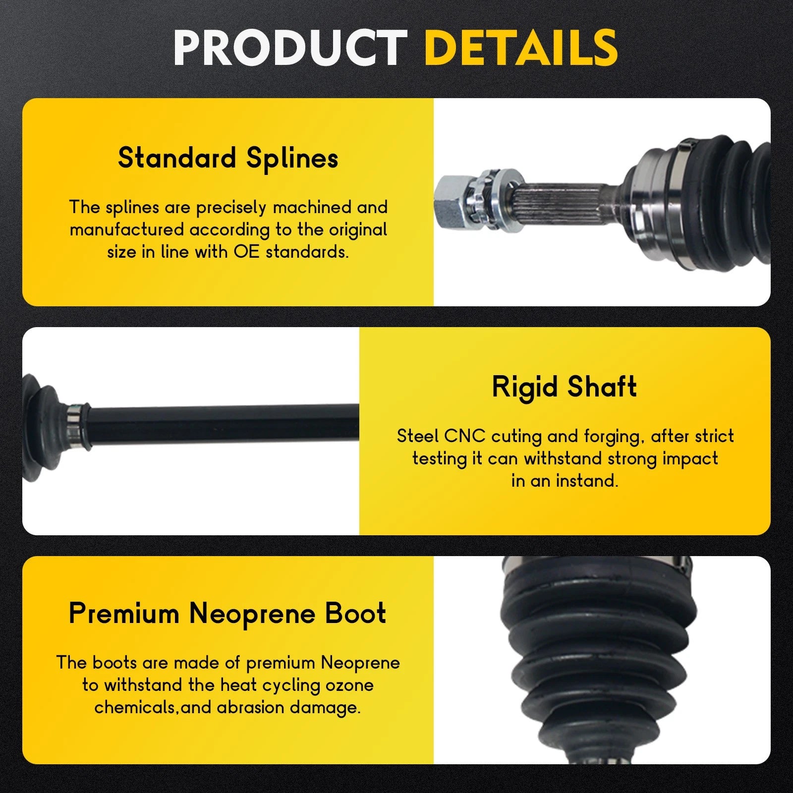 Rear CV Axle Shaft Assembly for Jeep Compass Patriot (2007–2017)