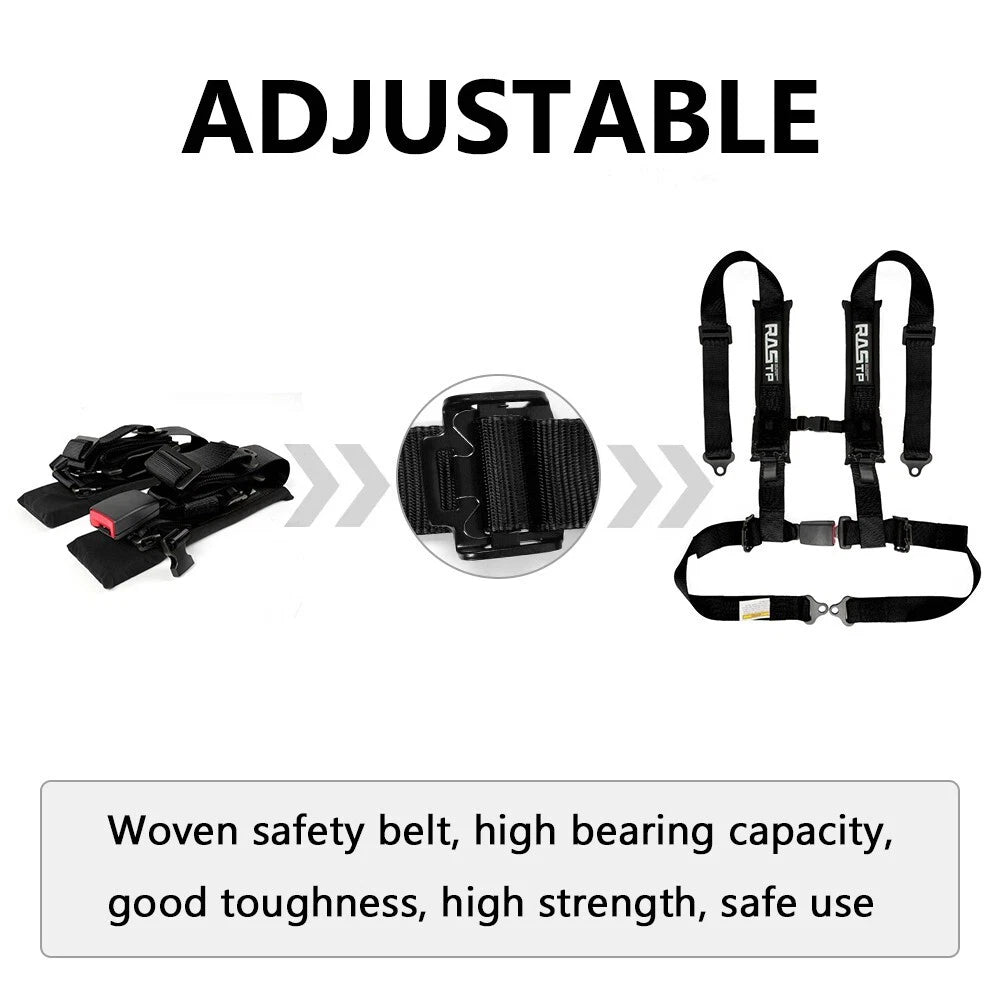 Set of 4 Universal 2" Racing Seat Belt Harness for ATV UTV Go-Kart