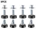 Set of 8 Threaded Furniture Levelers for Stable Furniture