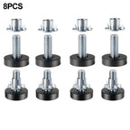 Set of 8 Threaded Furniture Levelers for Stable Furniture