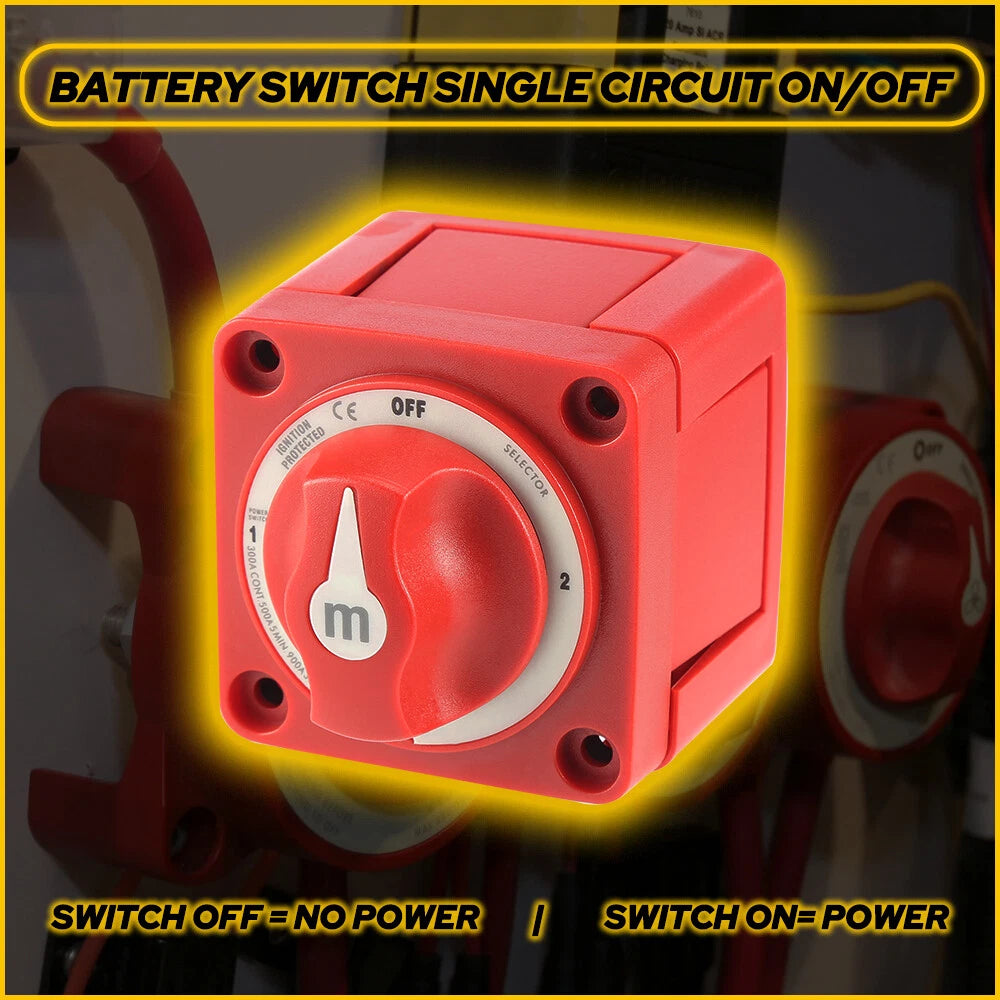M-Series Dual Battery Selector 4-Position Switch for Marine Boat (32V)