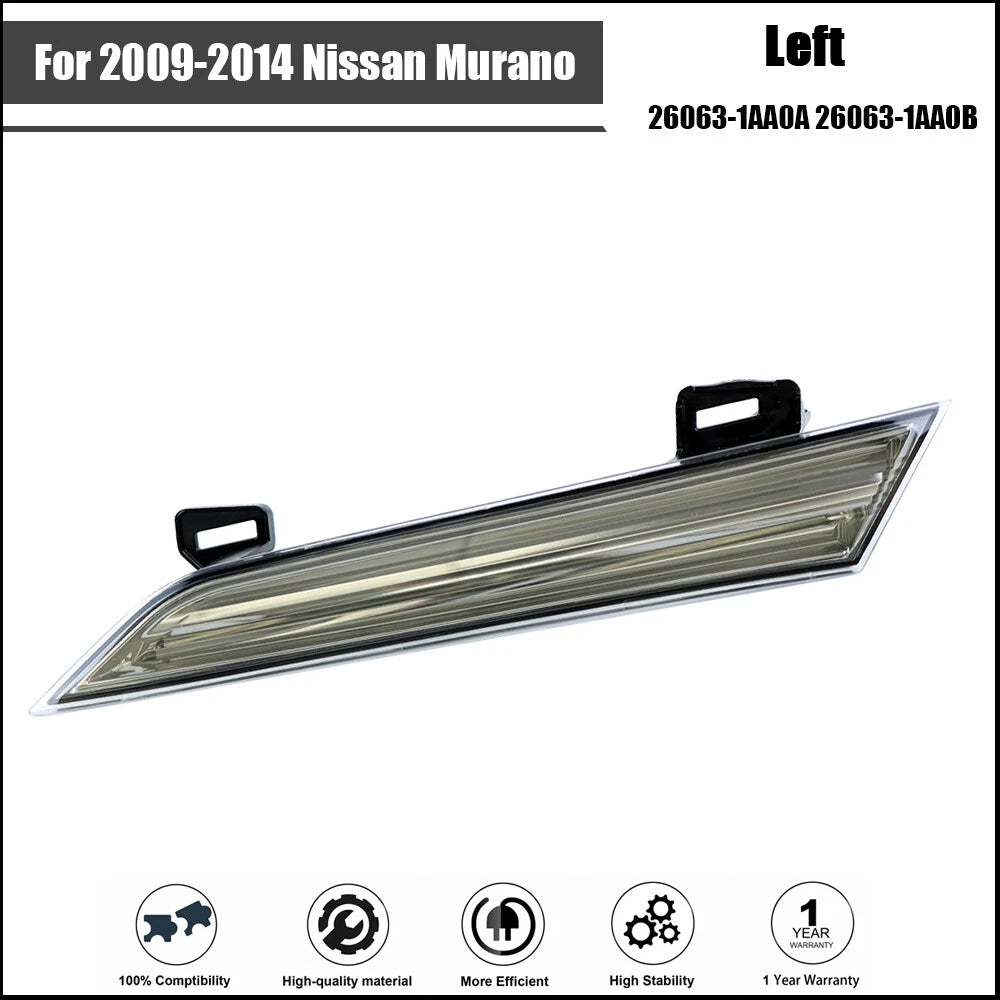 Headlight Reflector Panels for Nissan Murano (2009–2014) Dark Gray Left