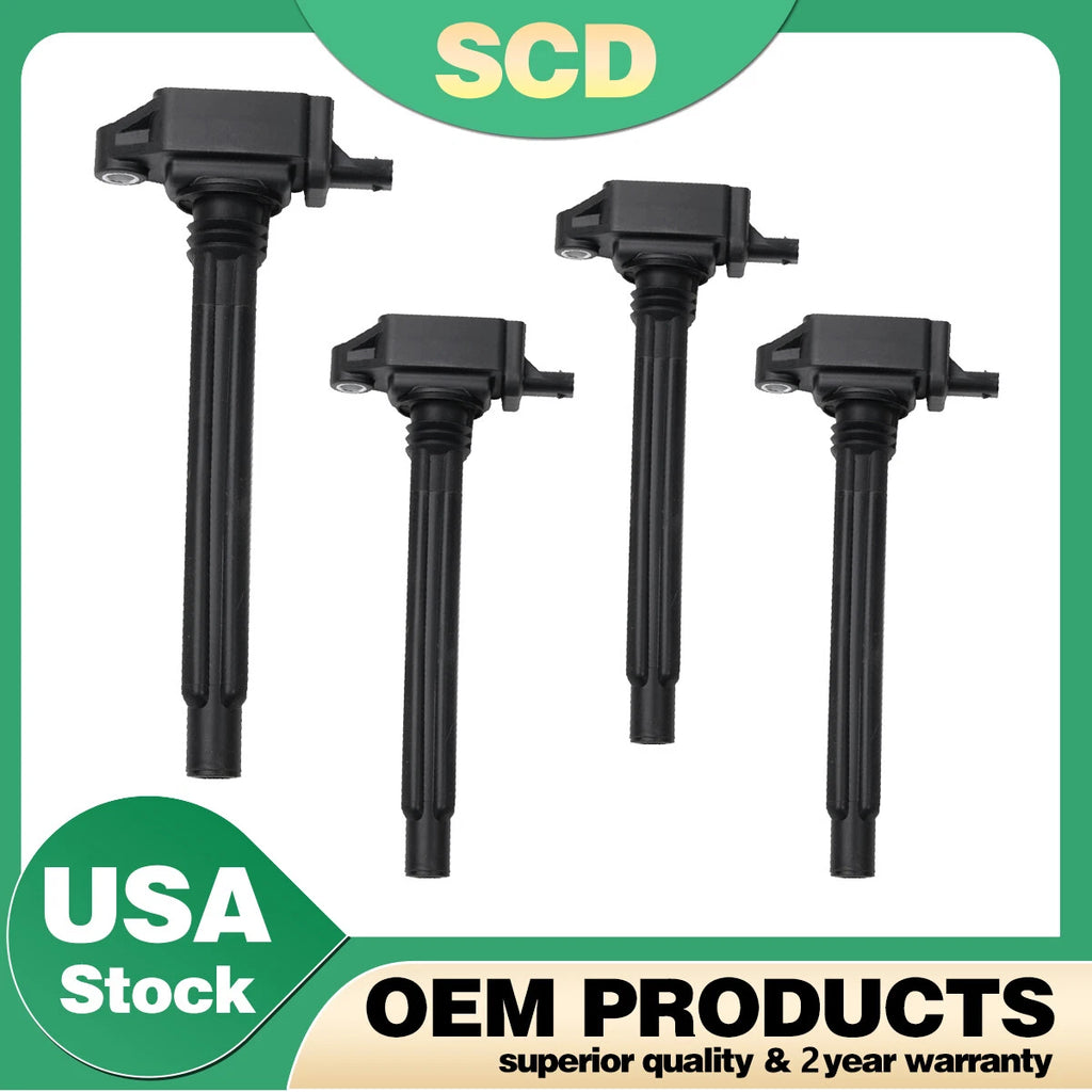 Set of 4 Ignition Coils for Chrysler Jeep Cherokee Compass Dodge Ram 2.4L L4 UF754