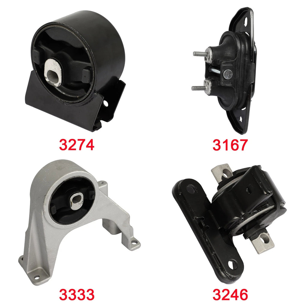 Set of 4 Engine Motor Mounts for Dodge Journey V6 3.6L