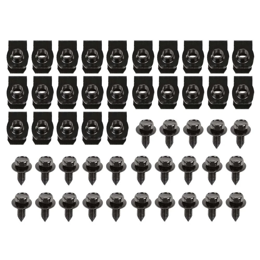 Set of 4 Fender Bolts and U Nuts for Automotive Body Kit