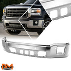 Front Bumper Face Bar for GMC Sierra 1500 (2014–2015) w/ Parking Sensor Holes Chrome