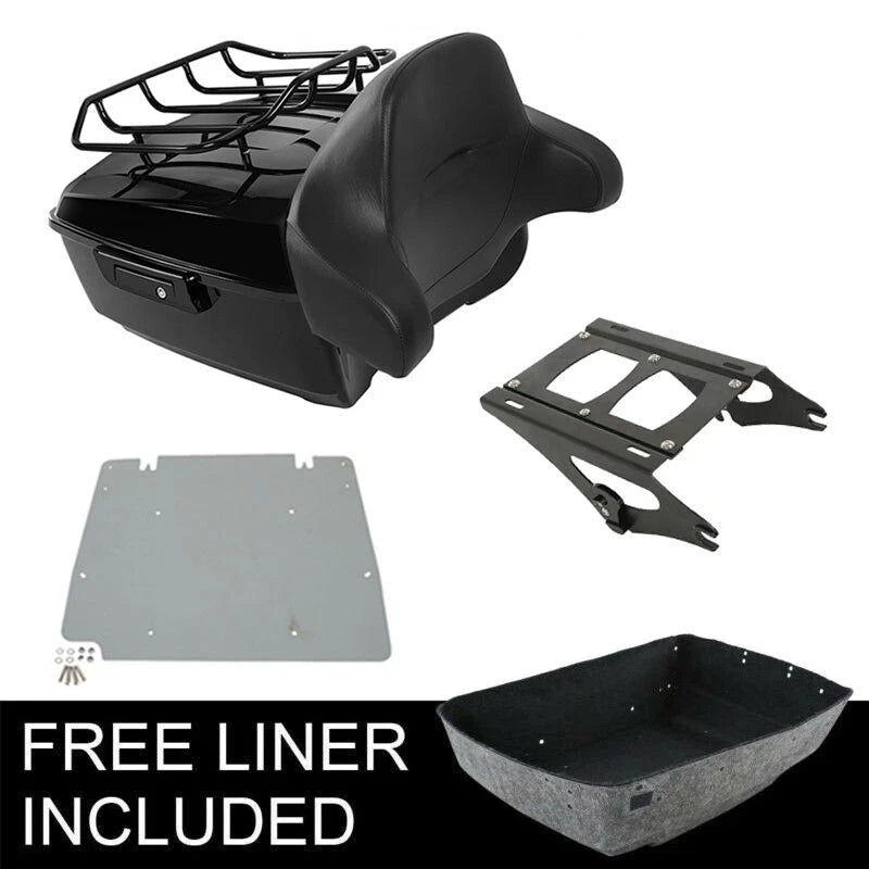 Trunk Backrest Top Rail Mount Rack Plate for Harley Street Glide (2014–2026)