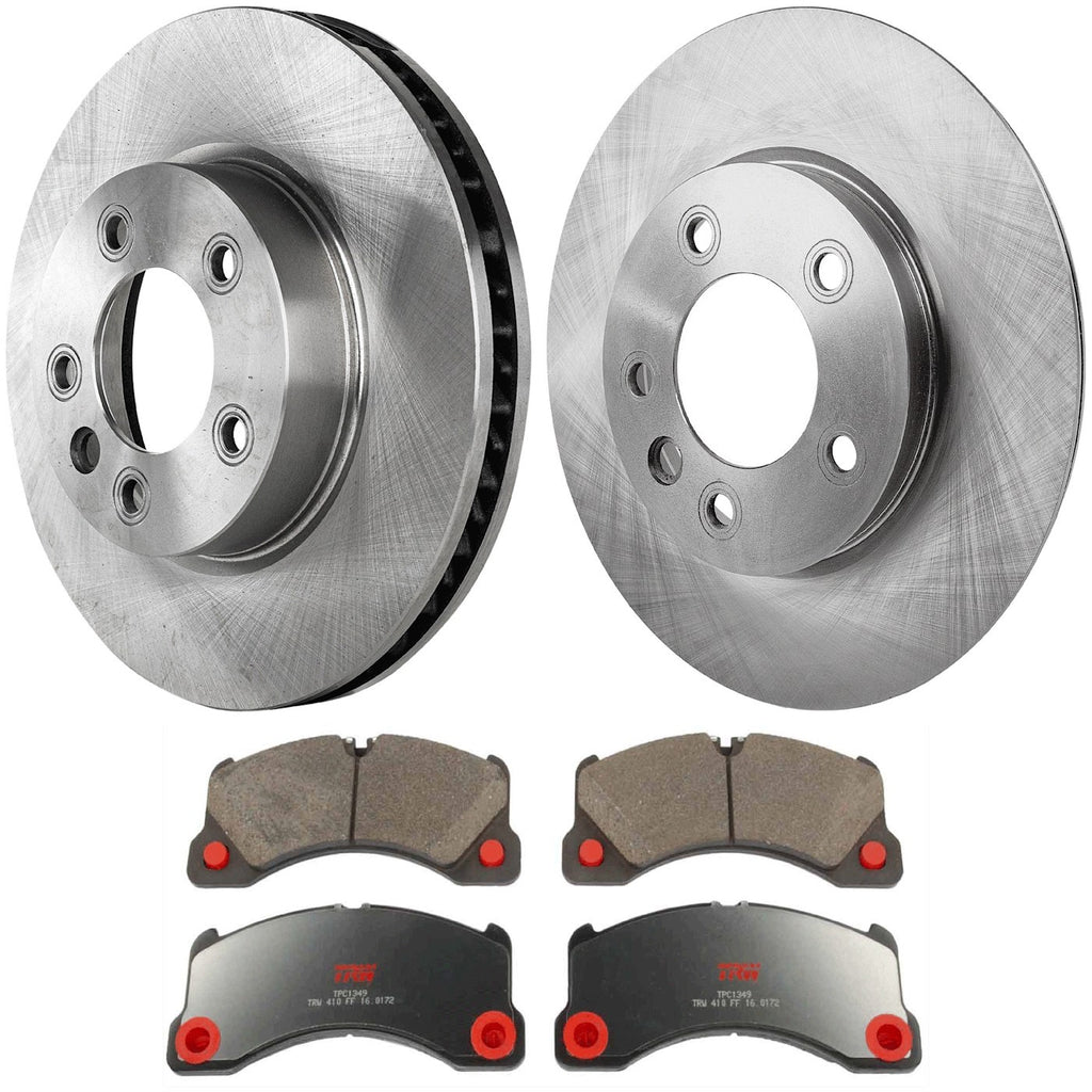 2X Brake Disc and Pad Kit Set for Porsche Cayenne (2009–2010)