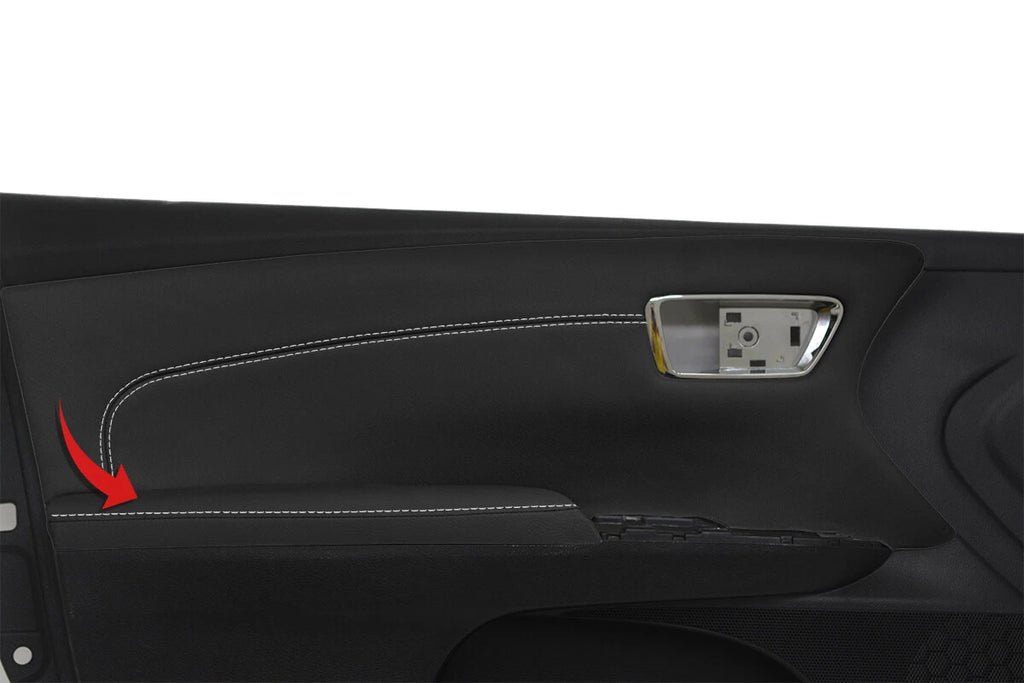Armrest Door Panel Cover Leather for Toyota Avalon (2013–2018) White Stitch