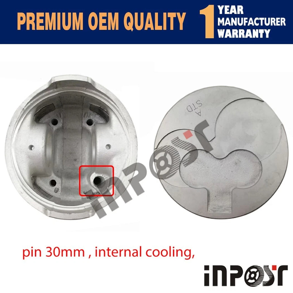 Set of 6 TD42 TD42T STD Pistons with Rings for Nissan Patrol Y60 (1995)