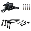 Set of 4 Hitachi Ignition Coils & Denso Platinum TT Spark Plugs for Spectra