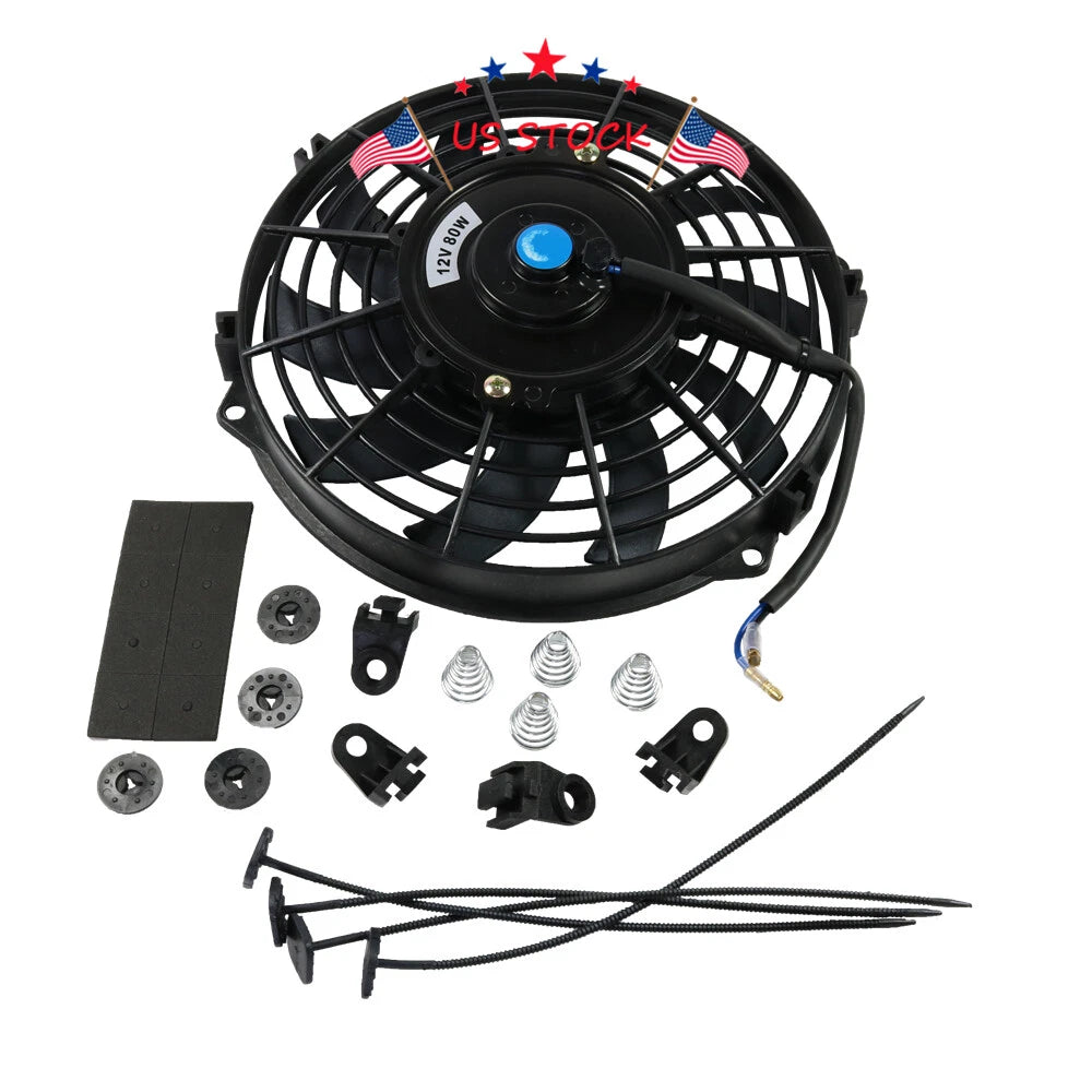 9" Electric Radiator Cooling Fan Mount Kit for Universal Fit (12V)