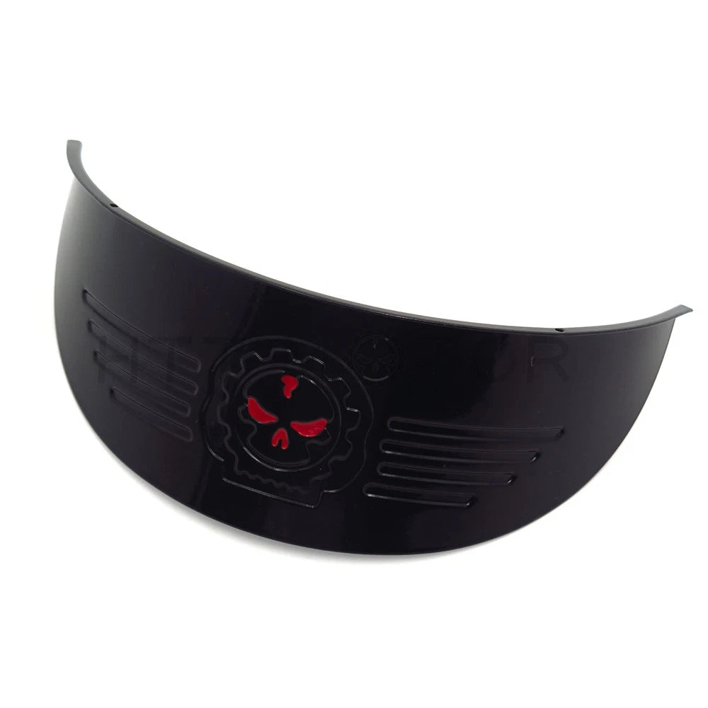 7" Skull Black Headlight Visor for Harley XL XLH FXR