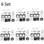 Set of 6 Carburetor Rebuild Kits for SeaDoo 650 717 787 800 (1996–2002)