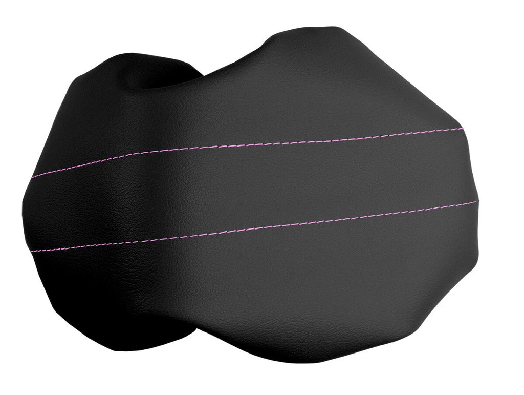 Leather Console Lid Armrest Cover for Ford Expedition (1997–2002) Pink Stitch