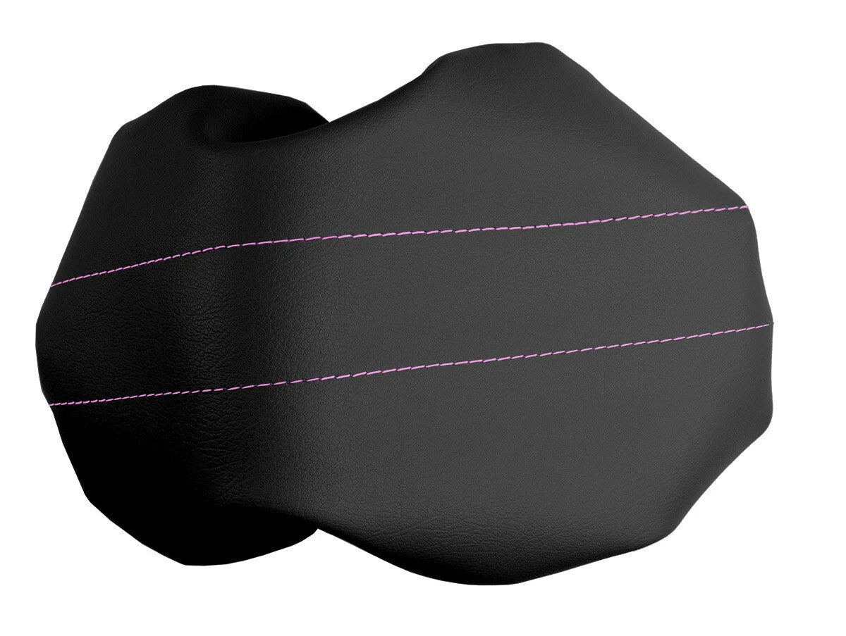 Leather Console Lid Armrest Cover for Ford Expedition (1997–2002) Pink Stitch
