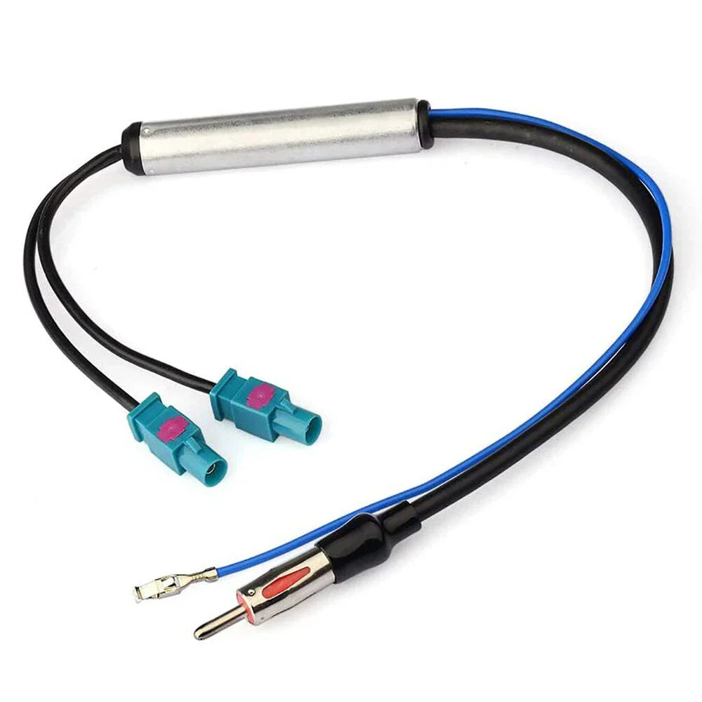 Dual Fakra-Din AM/FM Radio Antenna Adaptor for Various Makes & Models