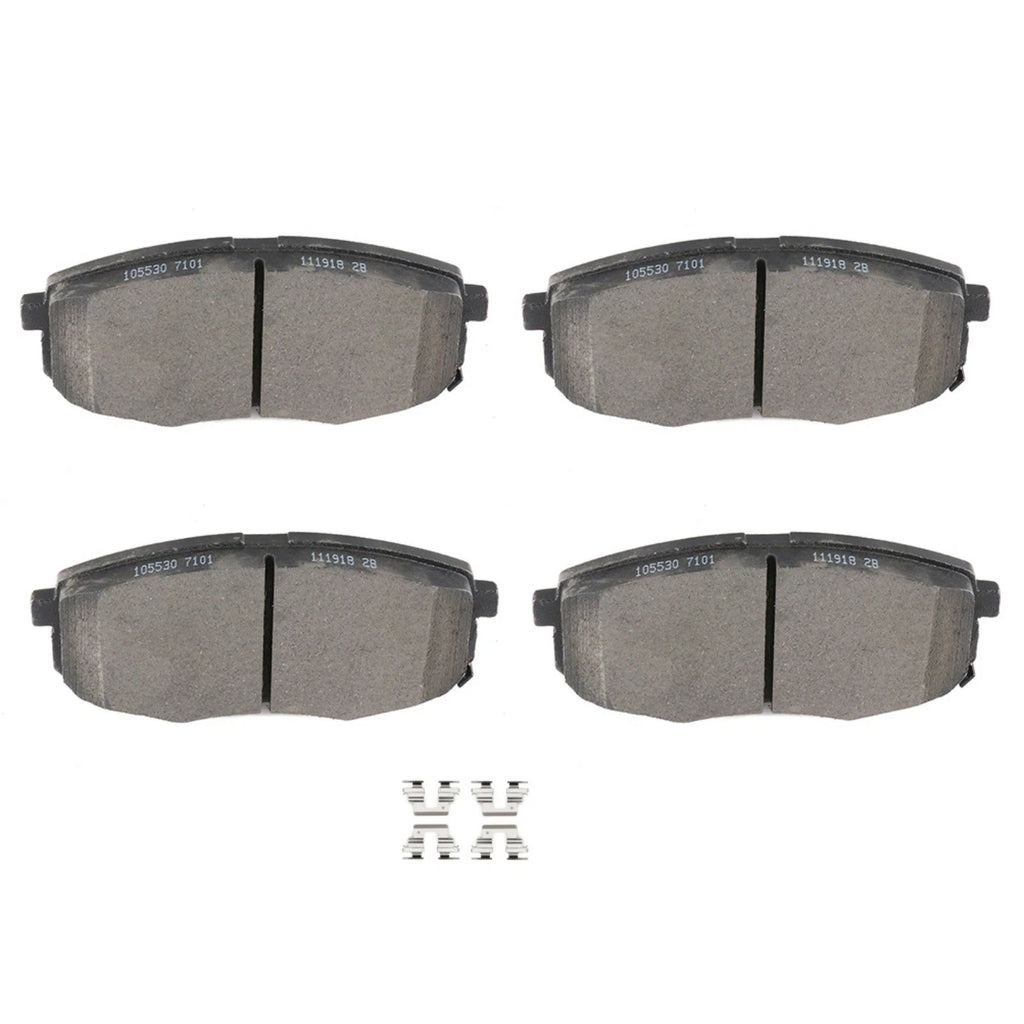 Set of 4 Brake Rotors & Ceramic Pads for Kia Soul (2014–2016) FWD