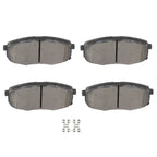 Set of 4 Brake Rotors & Ceramic Pads for Kia Soul (2014–2016) FWD