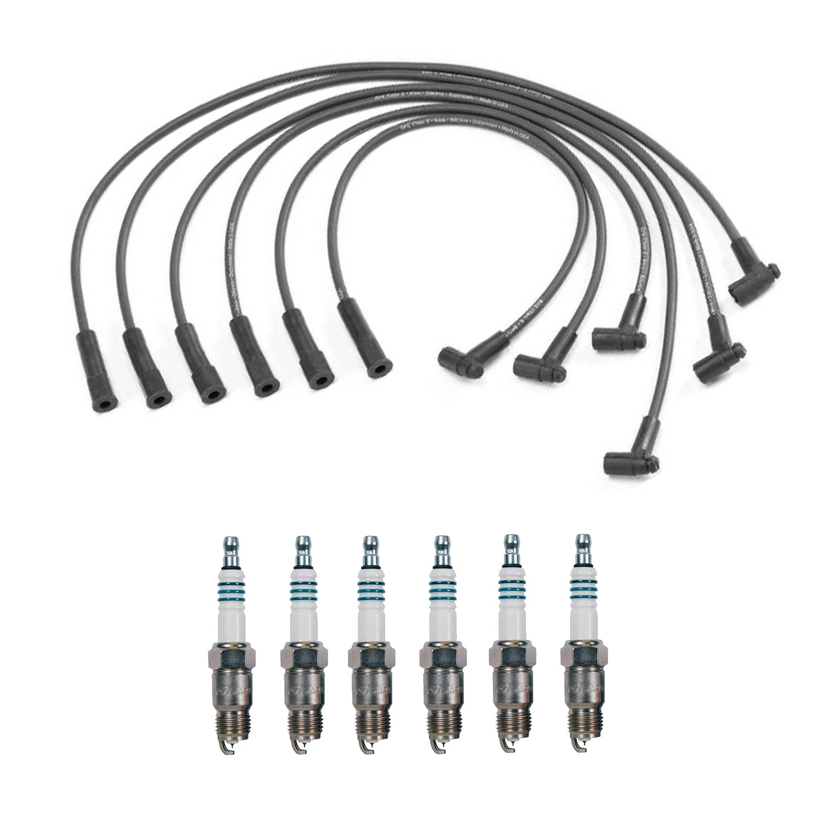 Denso 8mm Wire Set & 6 Iridium Power Spark Plugs for GM 3.8L 4.1L V6