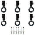Set of 6 NGK Laser Iridium Spark Plugs & Coil Boots for Camry Highlander RX330 (2002–2006)