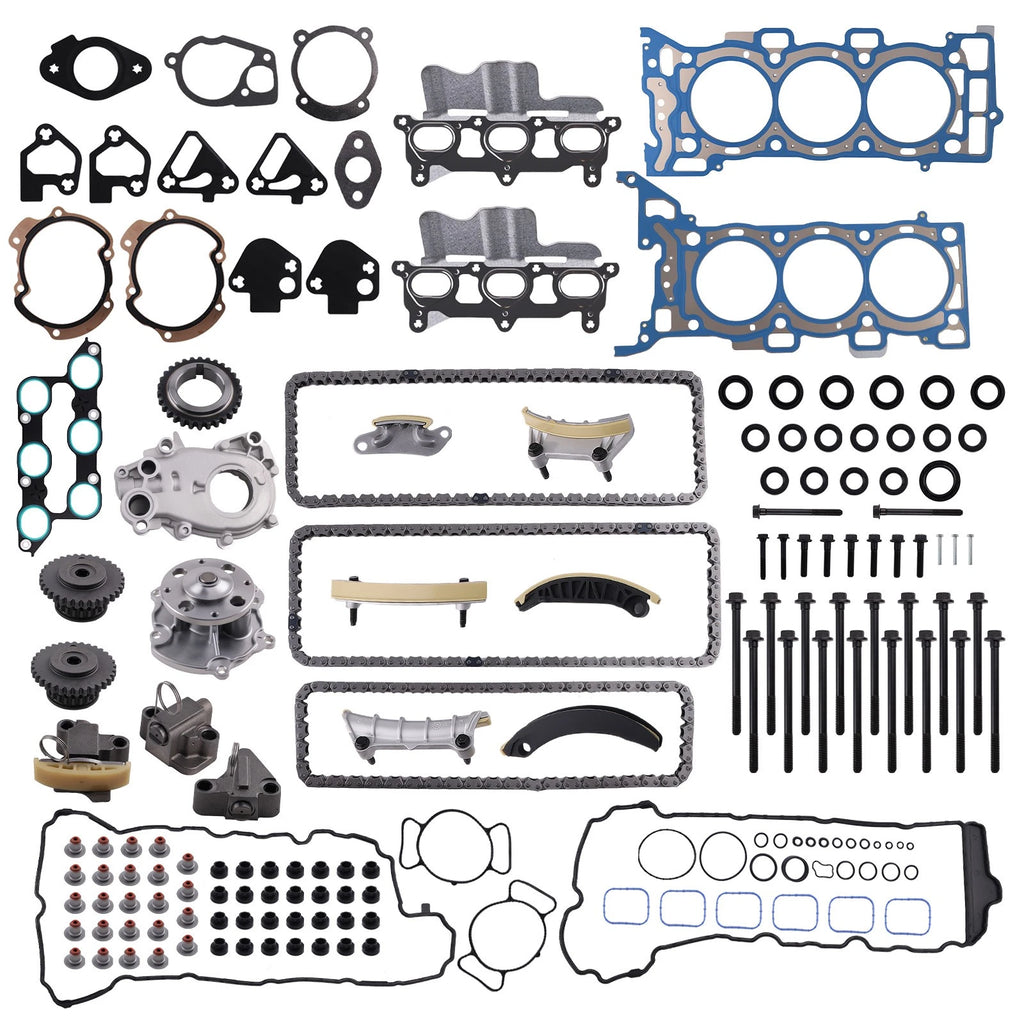 Timing Chain Kit with Oil Water Pump for GMC Chevy Buick 3.6L (2009–2016) HB10436