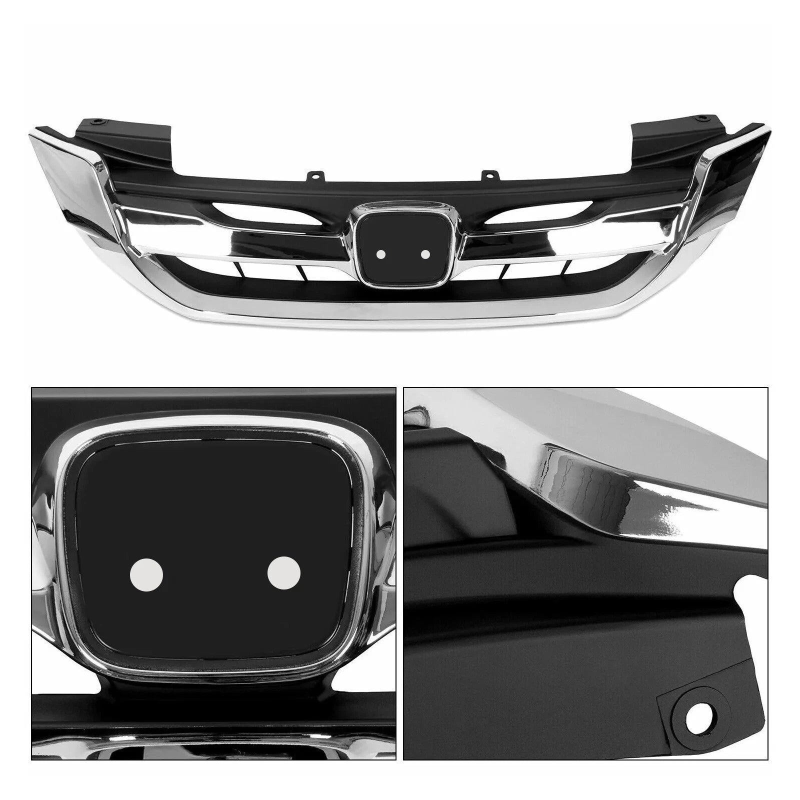 Chrome Front Hood Grille for Honda Accord 9th Gen (2013–2015)