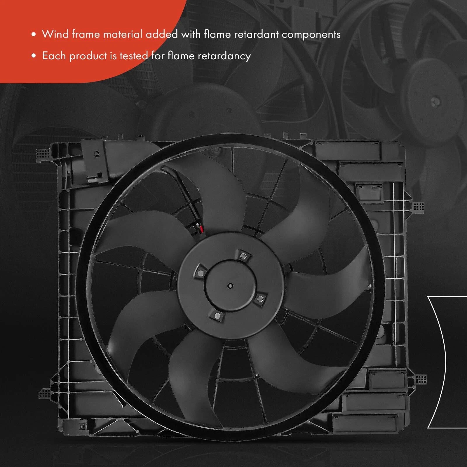 Cooling Fan Assembly with Shroud for Mercedes-Benz GLE450 GLE580 GLE350 (2016–2023)