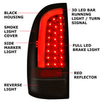 LED Tail Lights for Toyota Tacoma (2005–2015) Black Smoked Rear Brake Lamps Pair