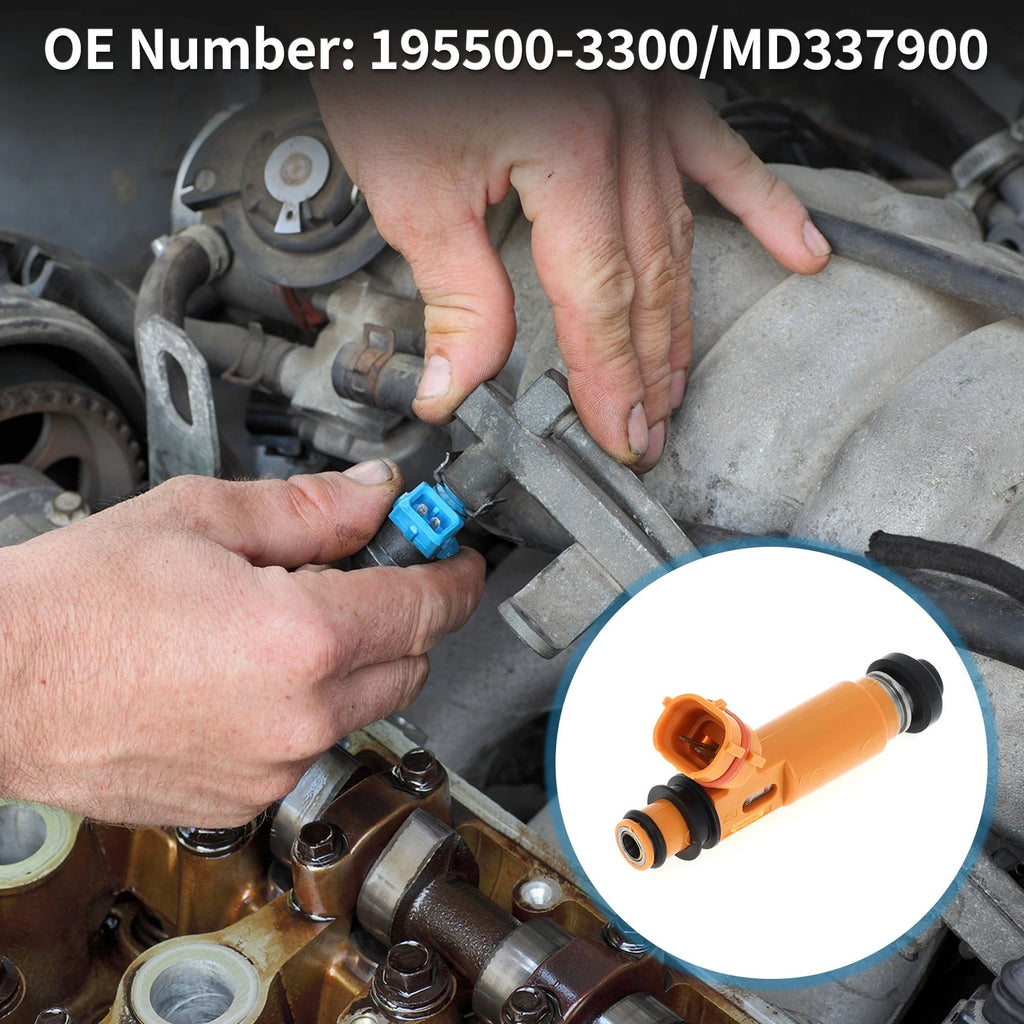 Fuel Injector No. 195500-3300 for Mitsubishi Montero (1998–2002) 1 Pc Orange